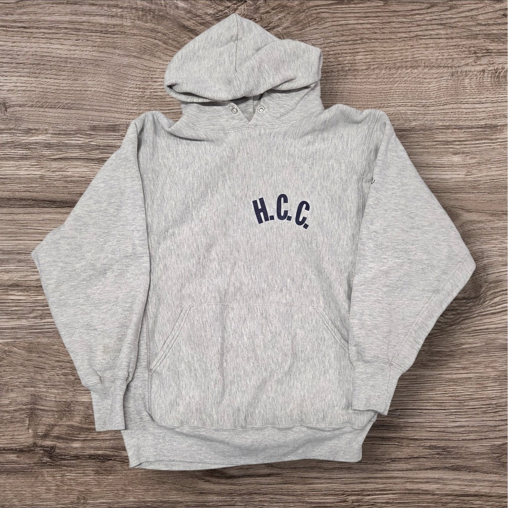 Vintage Sand-Knit MacGregor HCC Mens XL Guard Hoodie Gray Reverse Weave Coach